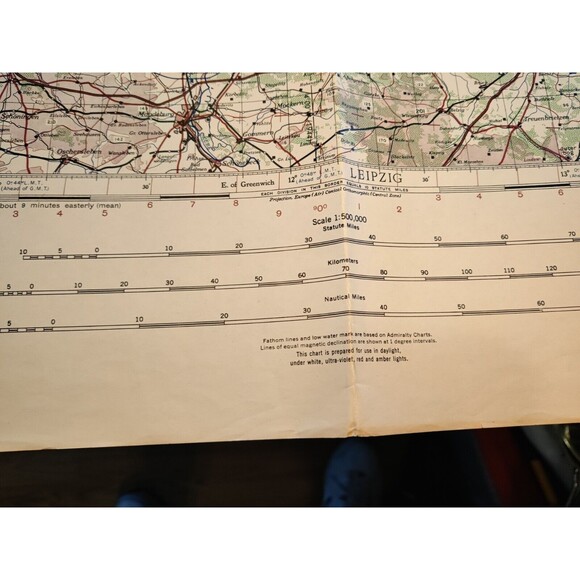 US WWII 1944 Map of Berlin Region 3rd Edition 1944 Survey WW2 USA 33.5"x28" - Picture 4 of 16